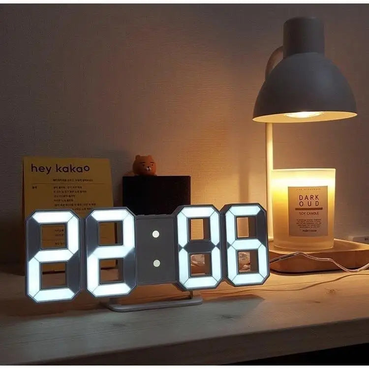 Nordic LED 3D Digital Table Clock with Alarm