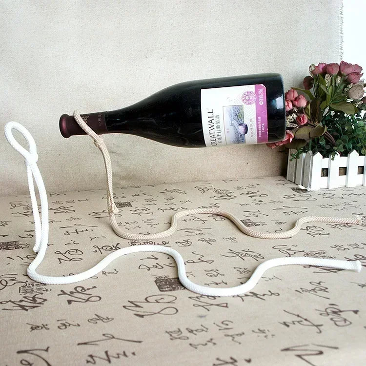 Magical Floating Iron Chain Wine Rack