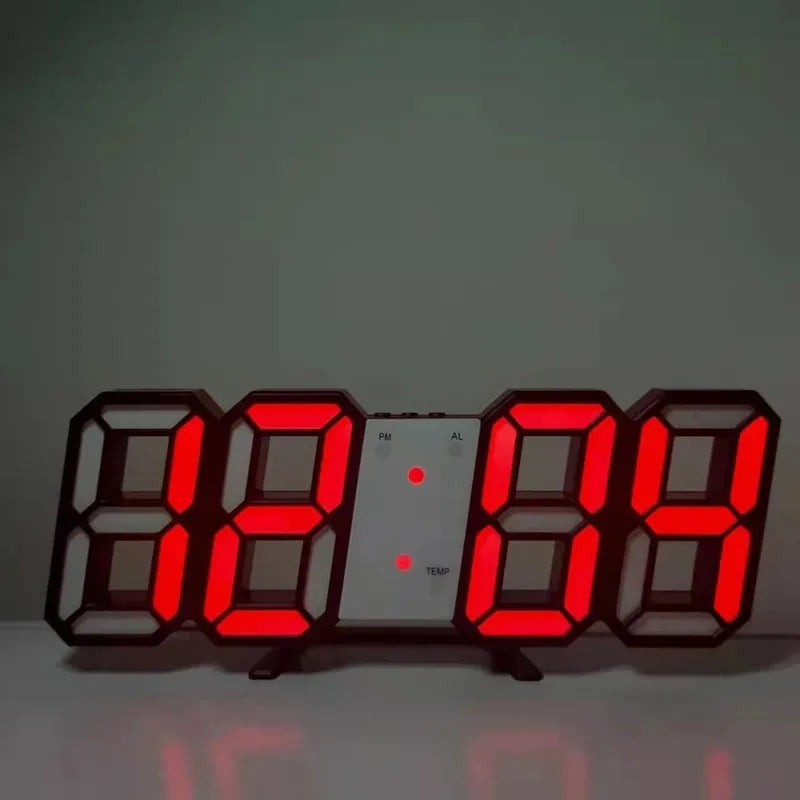 Nordic LED 3D Digital Table Clock with Alarm