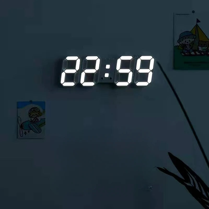 Nordic LED 3D Digital Table Clock with Alarm