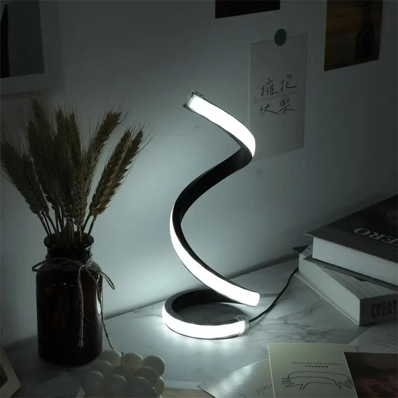 Modern LED Spiral Table Lamp