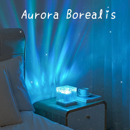 Aurora Crystal LED Projector Lamp with Remote